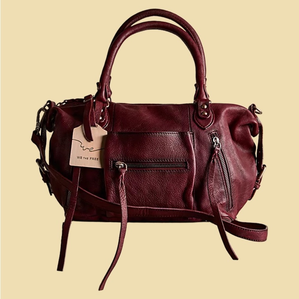 Free People Baby Emerson Tote - Red Rock (Burgundy/Maroon)